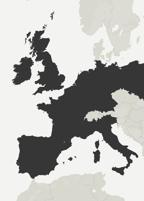map showing locations of services